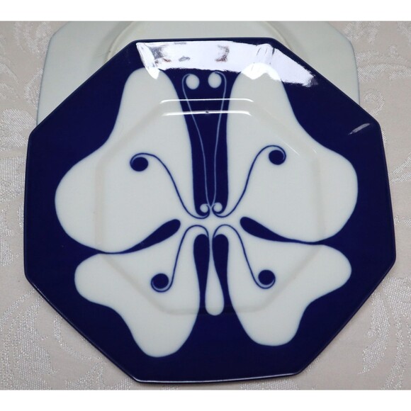 Fitz & Floyd Allegro Butterfly Blue Salad Plate 1979 - Picture 1 of 3